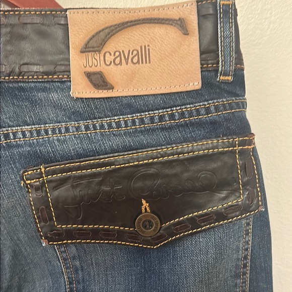 Just Cavalli Blue Straight Jeans Classic Style - Picture 4 of 7